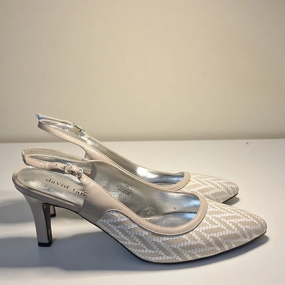 David Tate Bella leather sling back  SZ 10 - Picture 2 of 9
